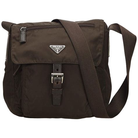 prada messenger bag brown leather|prada messenger bag female.